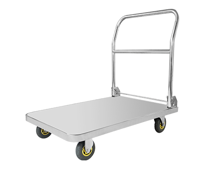 Single-Layer Stainless Steel Hand Trolley