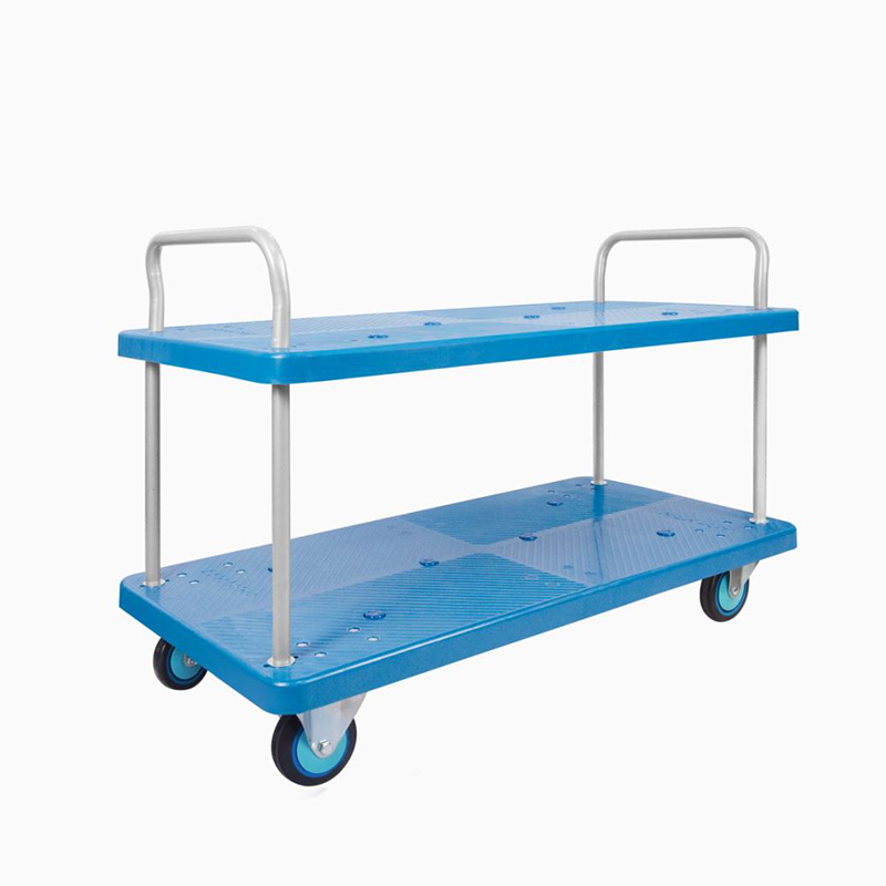 Double-Layer Plastic Hand Trolley