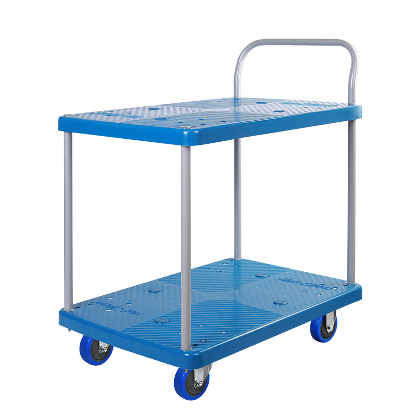 Double-Layer Plastic Hand Trolley