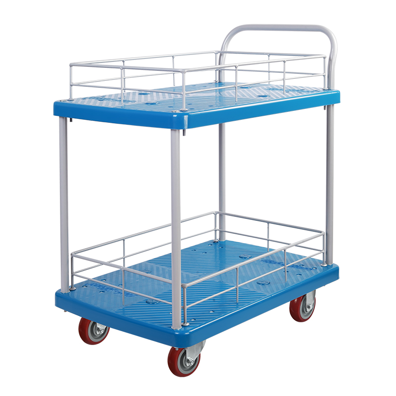 Double-Layer Plastic Hand Trolley